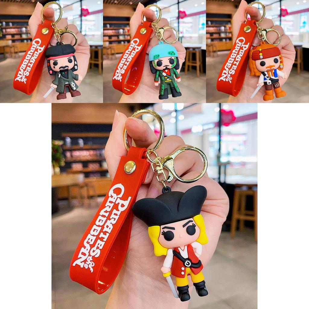 Cute Pirate Captain Keychain Figurine Decorative Accessory For Bags And Keys