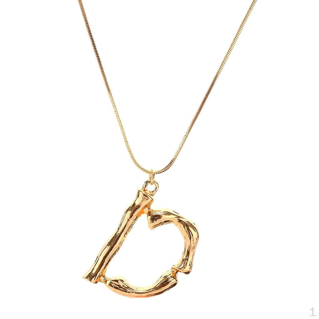 Necklace Copper Alphabet Personalized A Pendant for Women Girls D