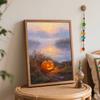 Halloween Pumpkin Sunset Lake Landscape Digital Oil Painting Coloring Painting Hand Painting Home Decoration