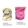 Silicone Planter Mold Cute Side Braids Flower Pot Mold Pen Holder Vase Resin Mold Concrete Cement Resin Mold DIY Craft
