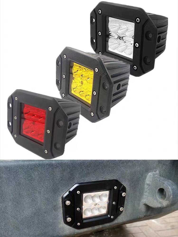 CE RoHS 4 Inch 12W LED Work Light 24V New Flood/Spot Beam 1200LM High Quality Durable Universal Fitment Motorcycle Tractor Boat