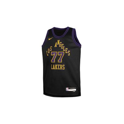 X NBA Jersey Los Angeles Lakers Luka Doncic 77 City Edition Youth Sports Breathable Kids Jerseys DX8506-LLD