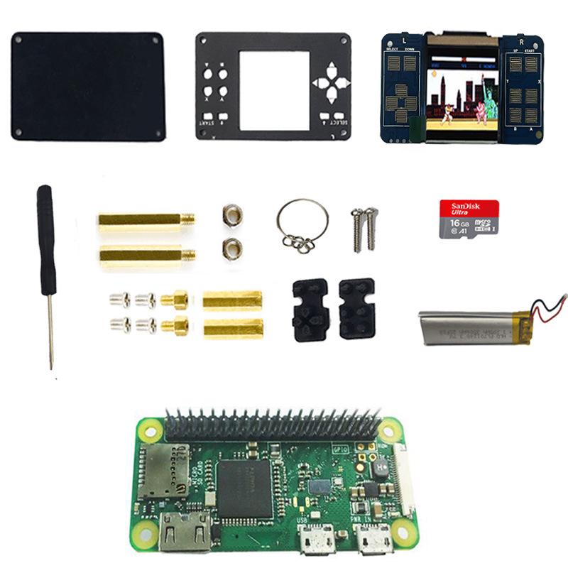 Raspberry Pi Zero W Gaming Console Kit with Speaker & 1.54" LCD Display