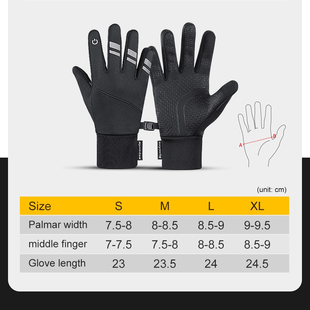 Cyklistické rukavice Vodotěsné rukavice s dotykovým displejem Zimní teplé rukavice Větruodolné Protiskluzové Sportovní zateplené