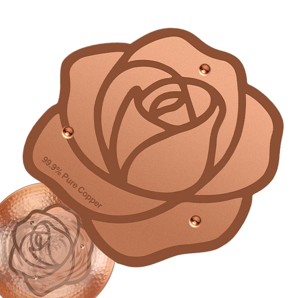 Copper Bird Bath Plate Birdbath Purification Disc with Triple-Point Support Birdbath Bowl Purifier Plate for Backyard Bird Bath