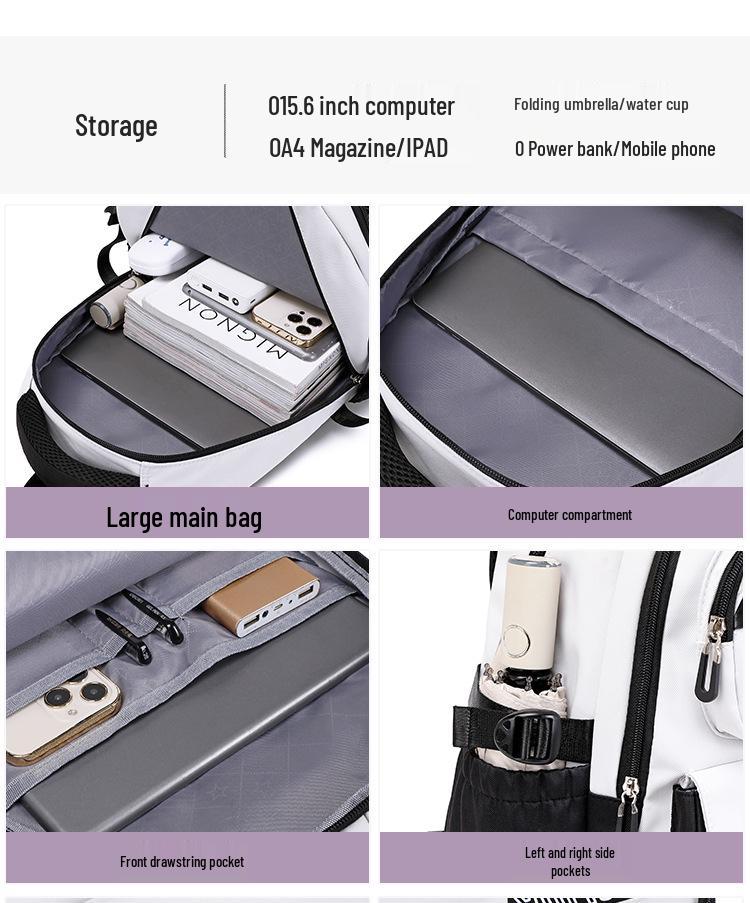 Large Capacity Fashion Backpack for Female Students: Commuting, Travel & School