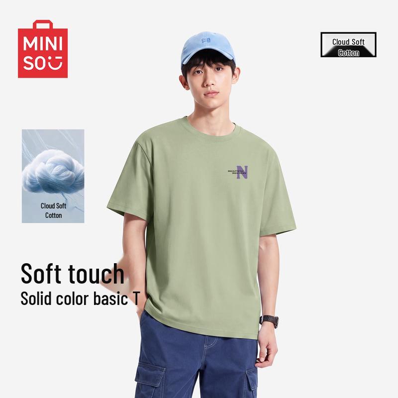 MINISO Men s Pure Cotton Loose Fit T-Shirt M