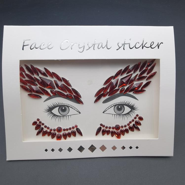 Cat Face Masquerade Rhinestone Stickers & DIY Jewelry Ring for Makeup