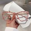 Retro Anti Blue Women Clear Eyeglasses Cat Eye Glasses Frame Women Men Alloy Resting Lense Optical Spectacle Eyeglass
