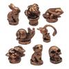 8PCS Hinge Decorative Ornaments Resin Miniature Figurines Hinge Toppers Retro Style Home Decorations for Cabinet Doors