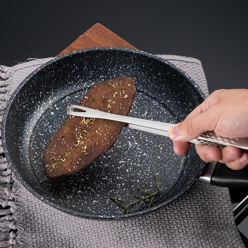 304 Stainless Steel Korean BBQ and Steak Tongs - Versatile Food and Bread Serving Tool