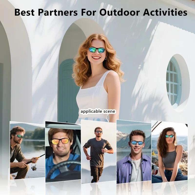 4 Pairs of Fashionable Polarized Unisex Glasses Suitable for Summer Cycling Sports Leisure Driving and Daily Commuting