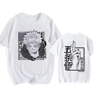 Japanese Anime Funny T Shirt Jujutsu Kaisen Shirt Gojo Satoru Yuji Itadori T-shirt Gothic Tops Tees Mange Tshirt Y2k Casual Top
