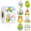 500PCS Cartoon Rabbit Easter Seal Sticker Self-adhesive Multiolor Easter Egg Stickers Envelope Sealing Waterproof