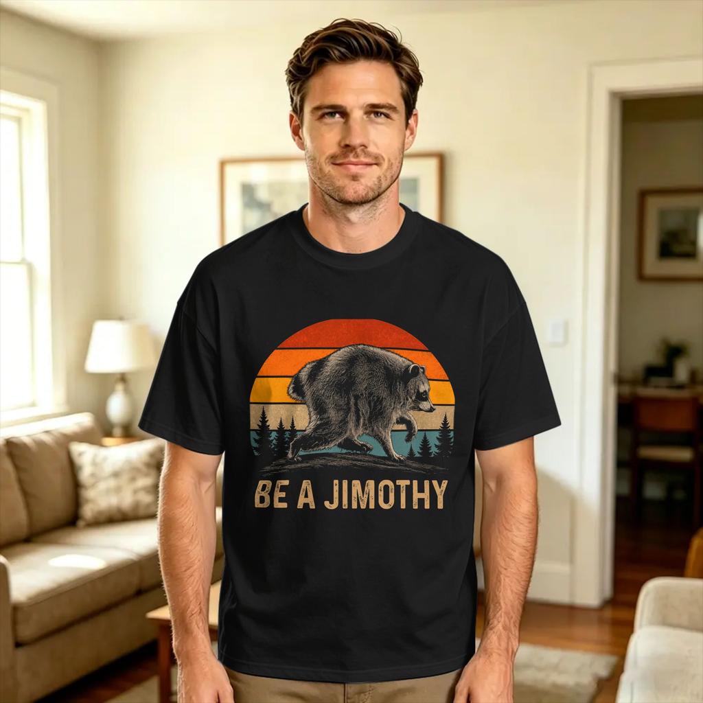 Unisex Unisex Tshirt I Love Jimothy Cute Trendy Racoon T Shirts Harajuku Summer Tees Vintage Cotton Clothing Gift Idea