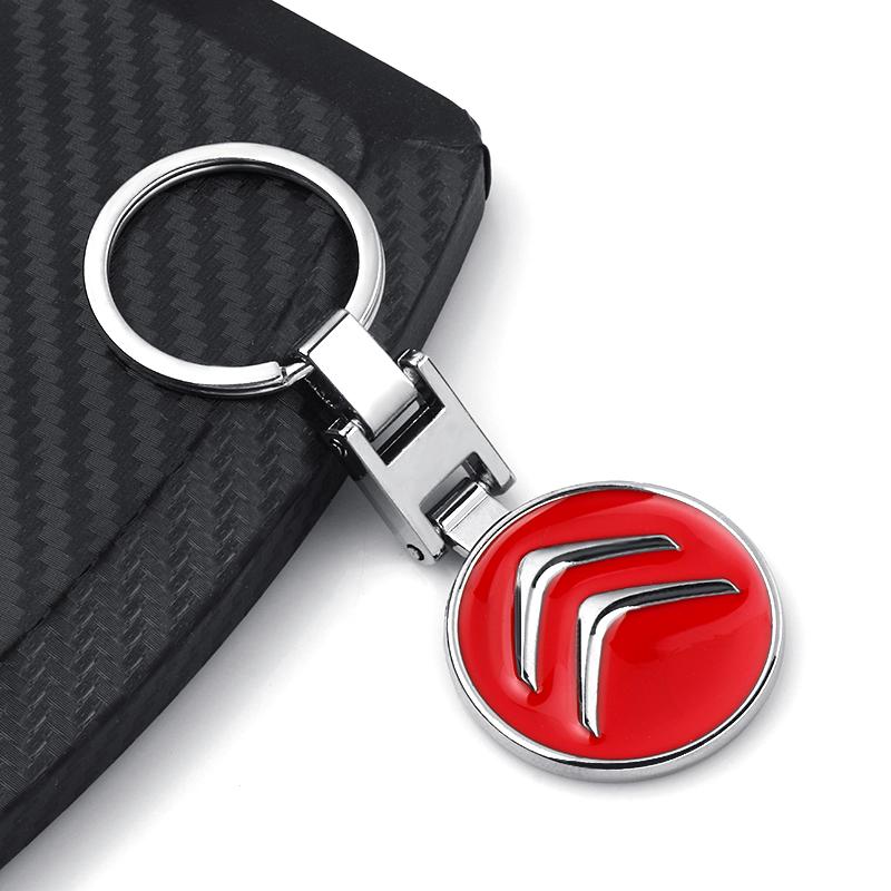 1 ud. Nuevo Llavero Metálico para Coche Anillo de Llave Hueco Accesorios Para Citroen C1 C2 C3 C4 Grand Picasso C4L C5 C-ELYSEE Berlingo Cactus DS