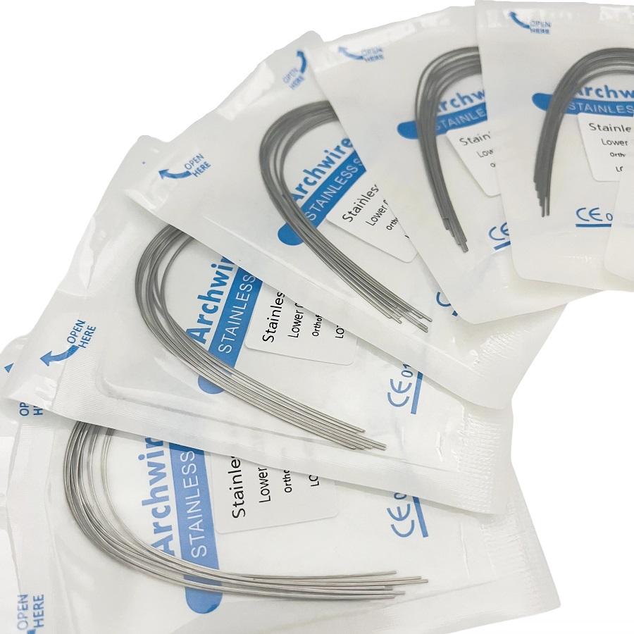 10pcs Dental Stainless Steel Wire Orthodontic Arches Super Elastic Ovoid From Archwire Rectangular/Round Dentist Ortho Material Fuel Injectors 6