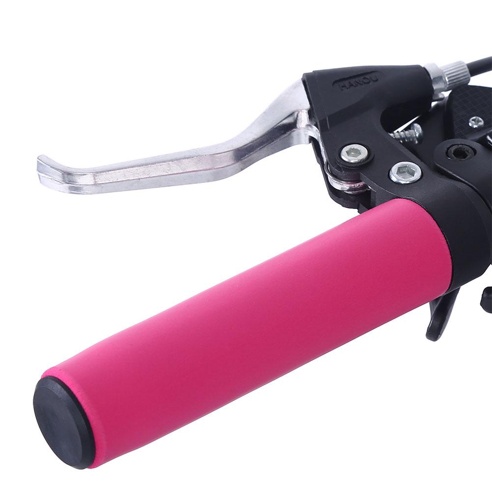 1Pair   Set Bicycle Mountain Bike Handlebar Sponge Anti Skid Shock Absorbing Grip Cover Pink