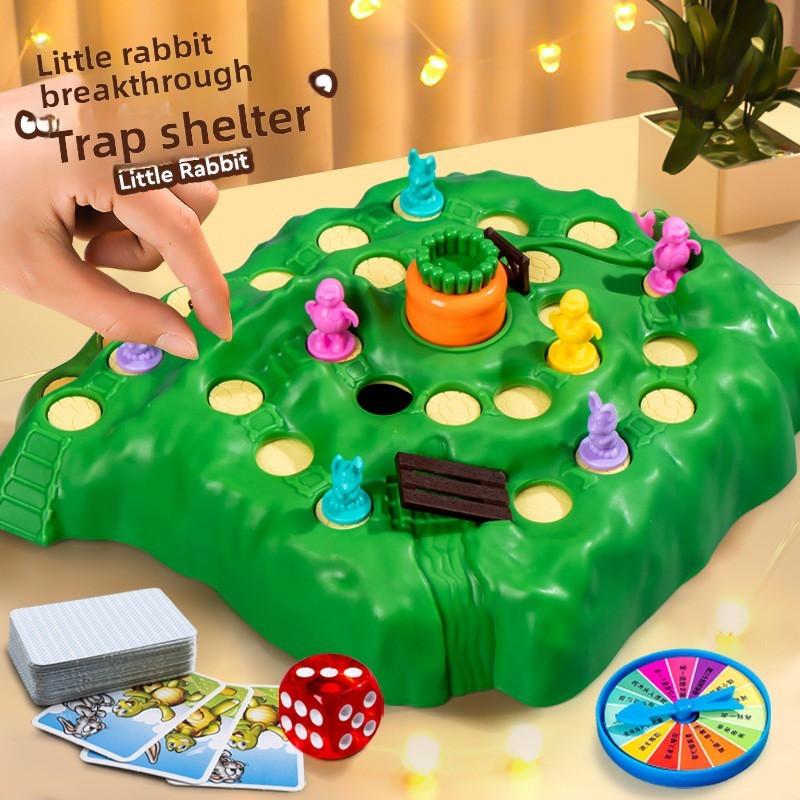 Juego de Mesa Desafío de Trampa para Conejos Para Niños Con Puzzle Multijugador y Diversión Estratégica