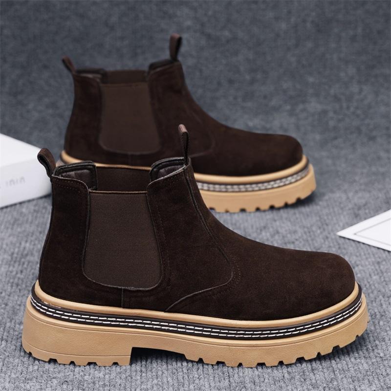 

Новые мужские классические модные кроссовки на высокой платформе для скейтбординга на толстой подошве для четырех сезонов, удобные кроссовки для баскетбола с мягкой подошвой 44 верблюд