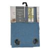 Pair of "Moonlight" Cornflower Linen Effect Eyelet Curtains