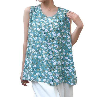AICA Sleeveless Tank Lightweight Rayon Floral Loose One Size To Pattern 5 Women's Blouse, Top, T-Shirt, Top, Loungewear, Innerwear, Cool, Fabric,
