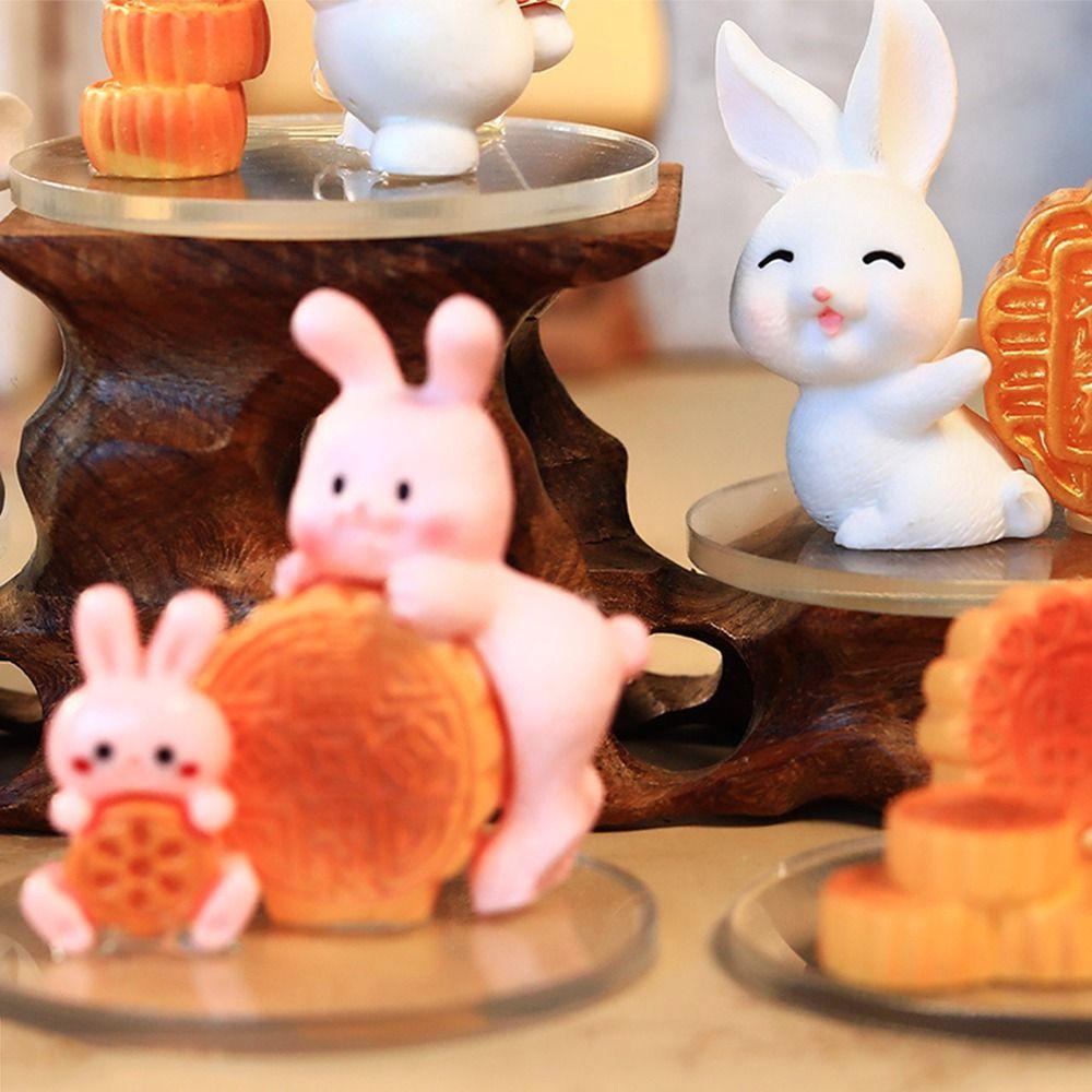 Creative Rabbit Mooncake Figurines Exquisite Micro Landscape Decoration  Easter