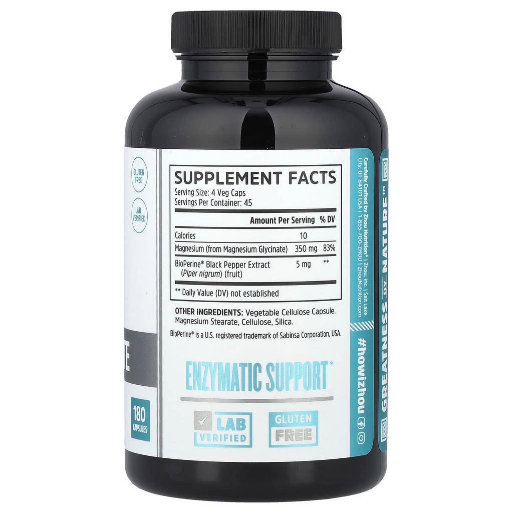 Mag Glycinate, 180 Capsules