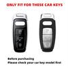 Metal Car Key Case Remote Cover Shell Holder Protector Keychain Fob for New A3L A6L A8L Q4 E-tron A7L Q6 S6 S7 S8 Q7 Q8 SQ7
