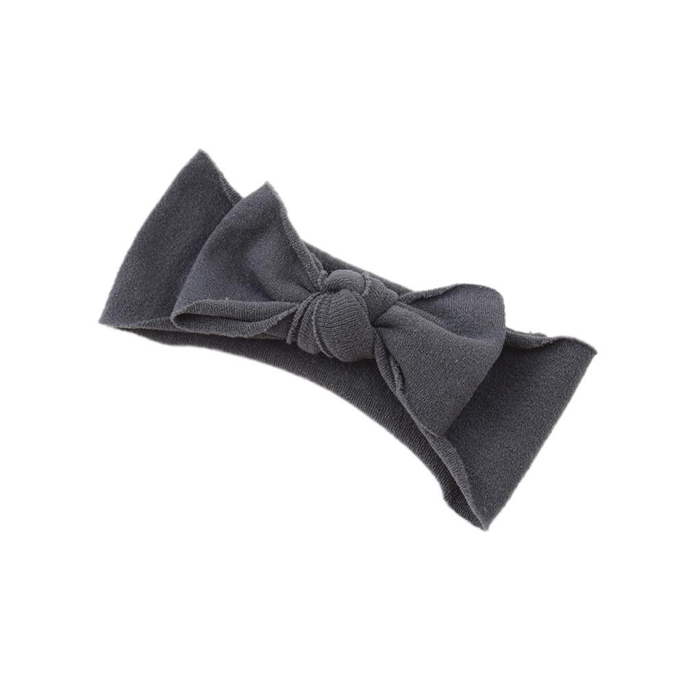 Çocuk Naylon Dikişsiz Fiyonklu Saç Bandı Elastik Saç Bandı Bebek Başlığı Bebek Saç Aksesuarları Düz Renk Düğümlü Saç Bandı