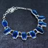 Blue Topaz Gemstone Handmade 925 Sterling Silver Jewelry Necklace 18" s8Z66