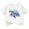 Y2K Children Tshirt Sea Turtle Colorful Kids Tshirts Summer Short Sleeve Tees Cartoon Animal Boys Girls Clothes Tops