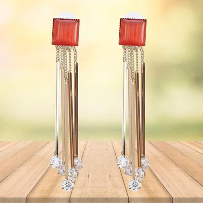 Jewellery for Women Crystal Earings Gold Plated Dangler Earrings for Girls and Women