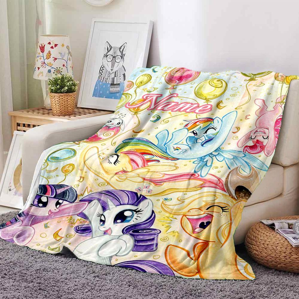Custom Name Rainbow Dash Party Party Blanket For Couch Bed Plush Cozy Fuzzy Blanket Super Soft Warm Blankets For Fall And Winter 0916116