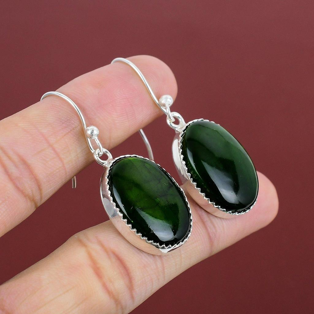 Green Fire Labradorite Earring Genuine Gemstone Earring 925 Sterling Silver Earring Handmade Earring Gifts For Her Real Labradorite Jewelry