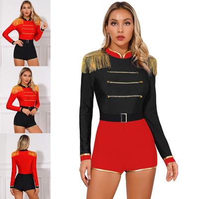 Costum Cosplay pentru femeie Circus Ringmaster Lion Tamer Body cu mânecă lungă Costume de carnaval pentru petrecere de Halloween