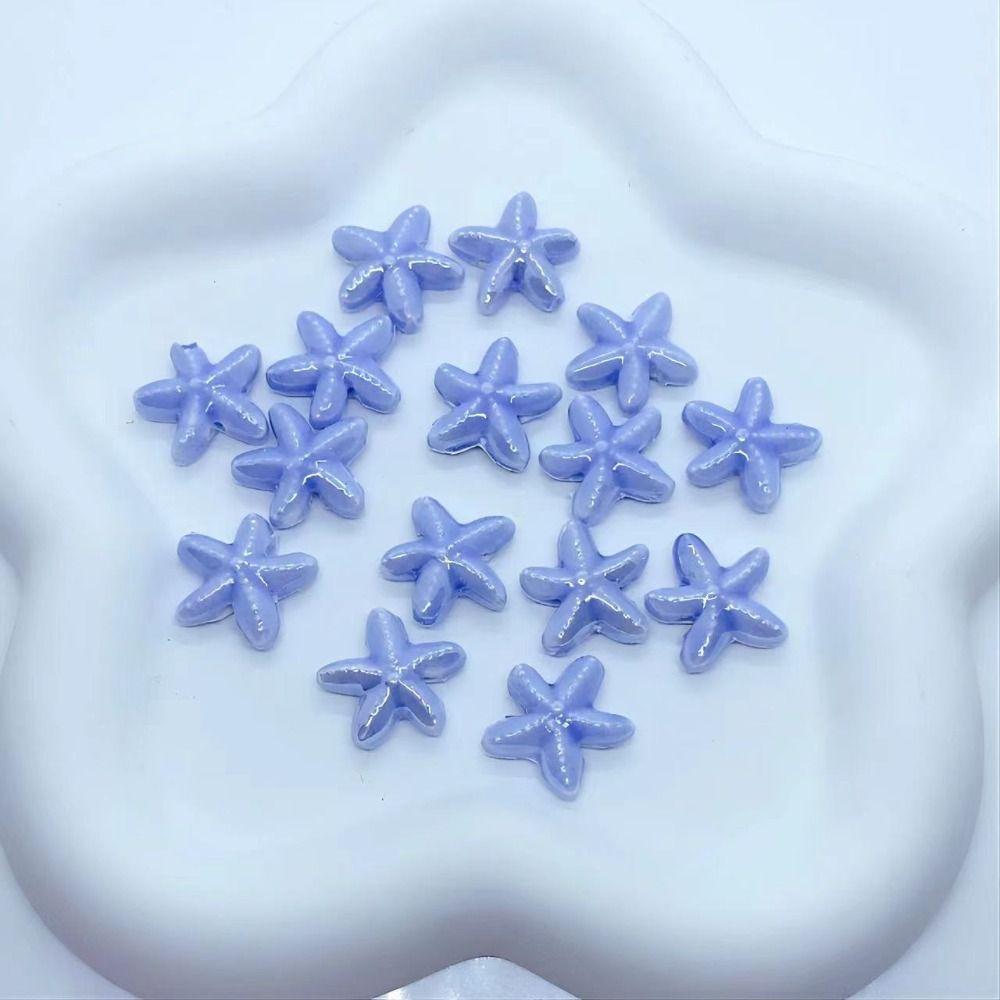 10pcs Handmade Craft Ceramic Spacer Loose Beads Ceramic Jewelry Making Material Starfish Bead Women