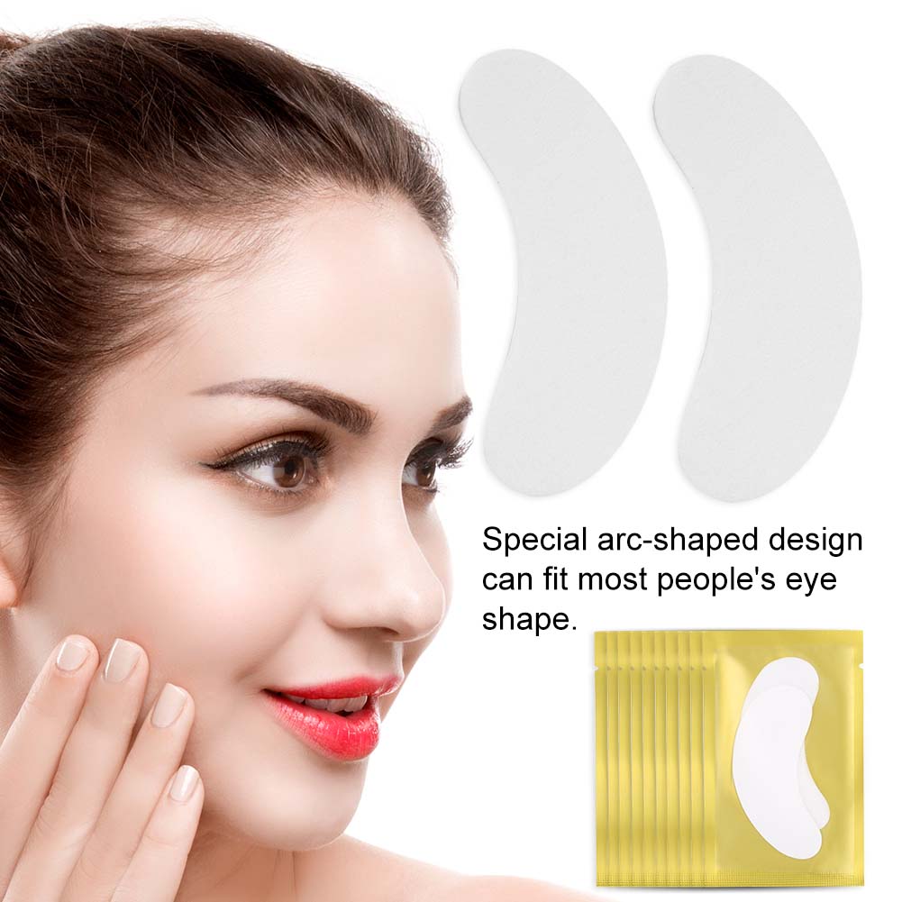 Hydrogel Eye Pads for Eyelash Extension Eye Gel Patches Collagen Eye Mask 10Pairs   Set Gold