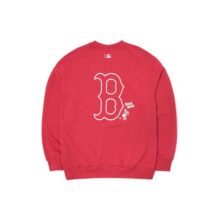 MLB X Disney Mlb X Disney Collaboration Sweatshirts Unisex Red Crew Neck Moderate Regular 3AMTD1014-43RDL