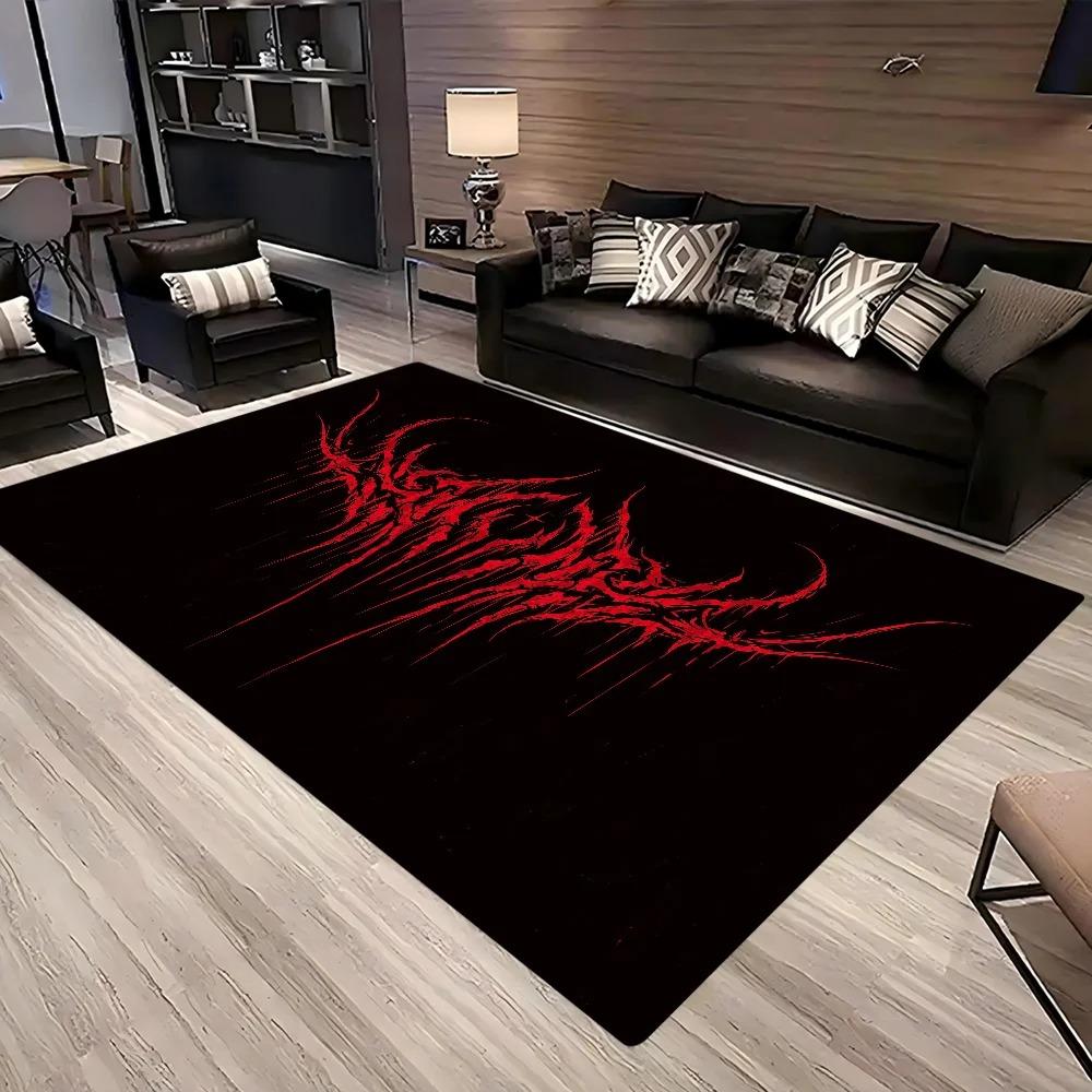 S-Slayer Heavy Metal Band Hallway Carpet Non-Slip Laundry Room Mat Laundry Decor Balcony Child Living Room Bedside Area Rugs