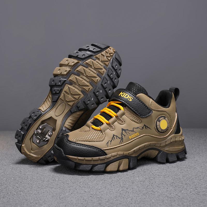 Boys' Thickened Non-Slip Warm Sneakers for Autumn & Winter - Outdoor Hiking Shoes for Middle & Big Kids