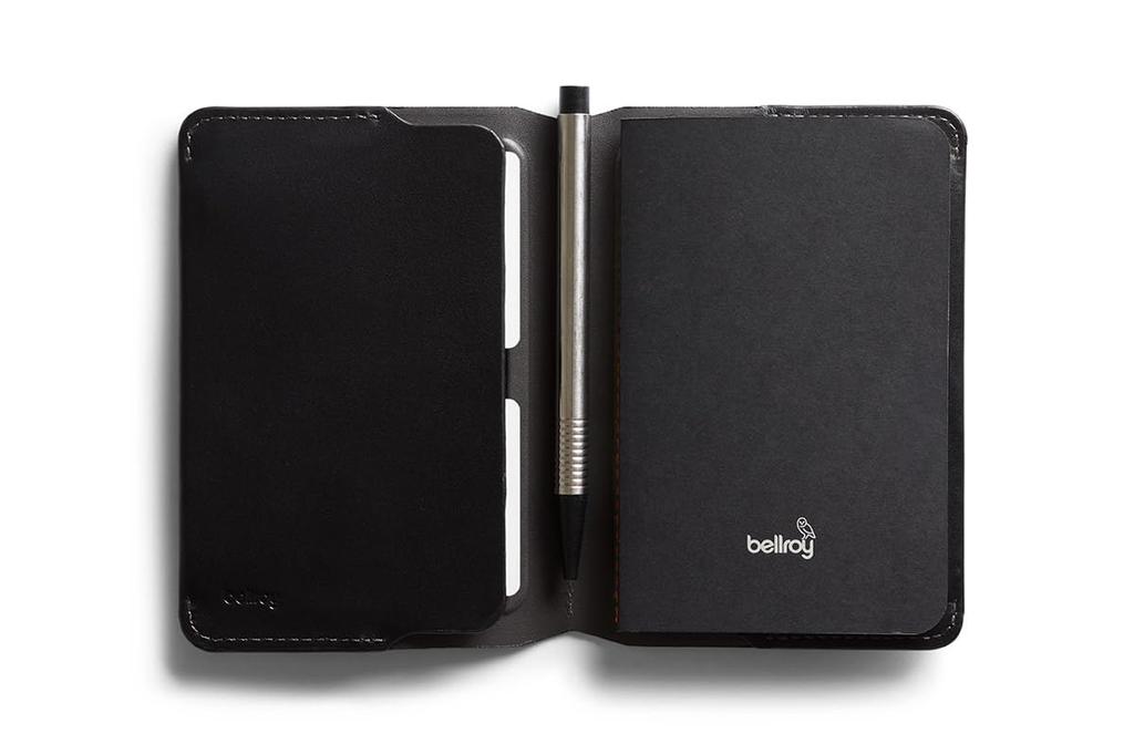Bellroy Notebook Cover, A6 Leather Notebook Cover - Black