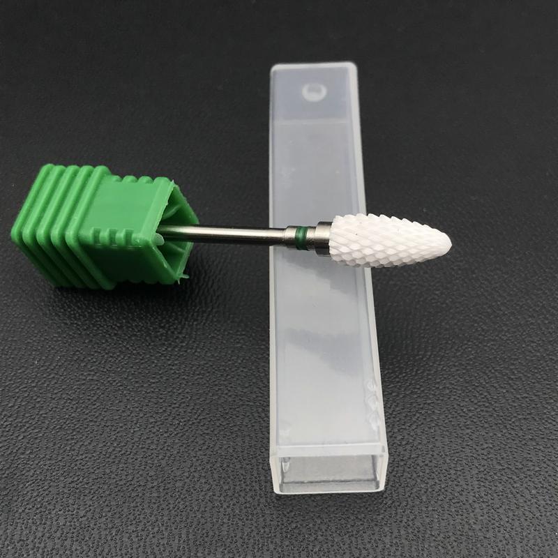 1pc Ceramic Nail Drill Bit & Zirconia Ceramic Nail Art Tools Electric Manicure Cutter Nail Dental Burs