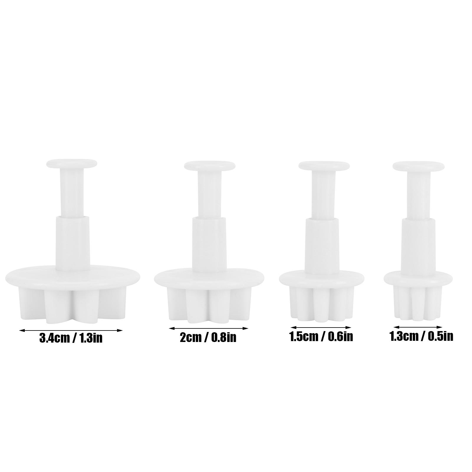 

4Pcs/Set Mini Heart Flower Mold Plastic Plunger DIY Cake Decorating Tools Fondant Sugar Craft Biscuit Cookies Cutter Mould