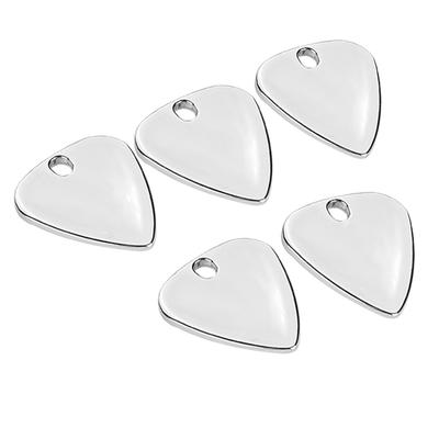 5 Plettri in Metallo per Chitarra Accessorio per Strumenti Musicali(Argento)