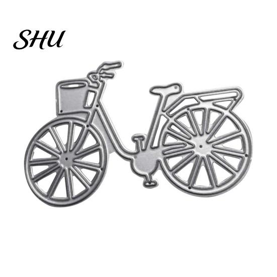Cutting Die Bike Shape DIY Scrapbook Stencil Template Mold Paper Embossing Tool for Greeting Card
