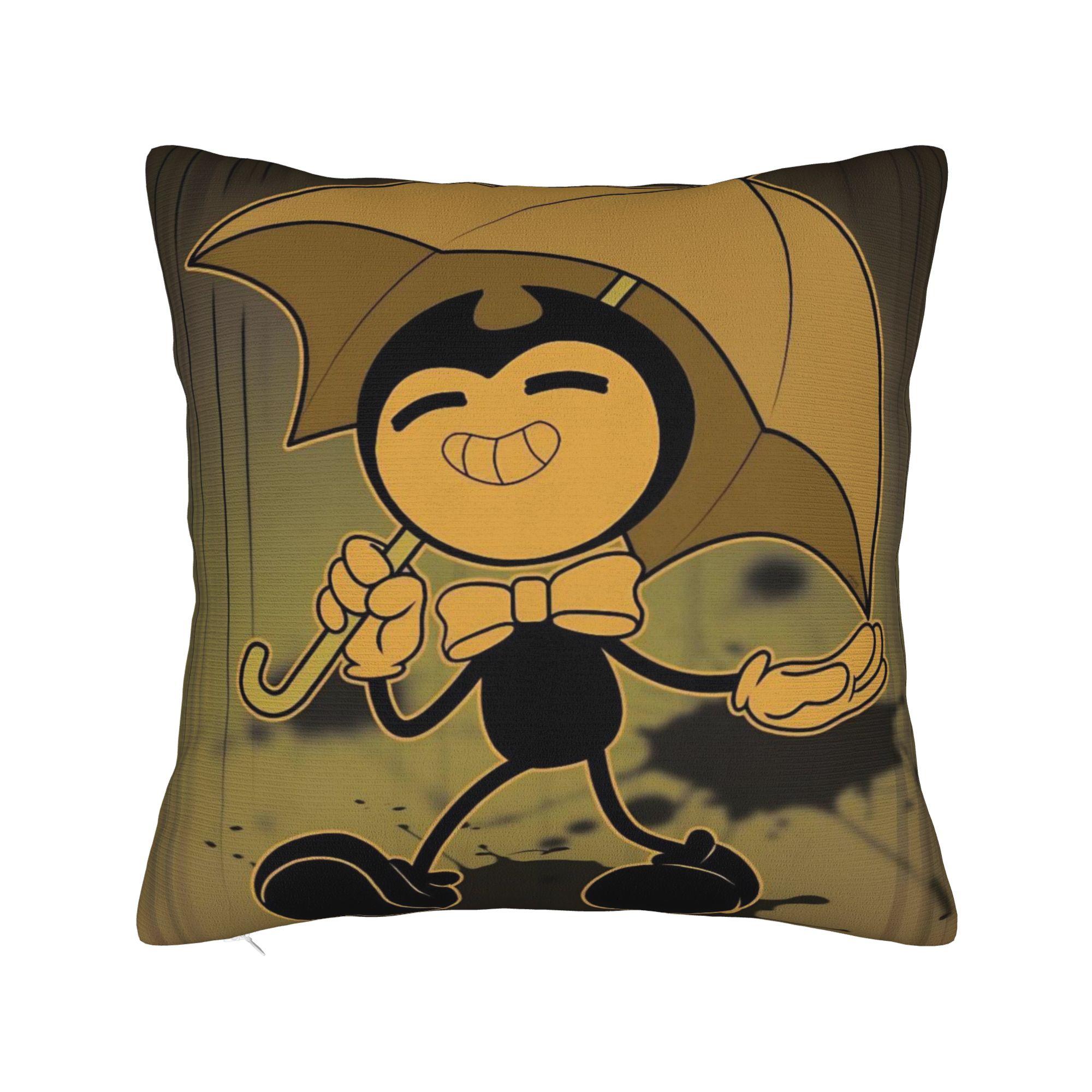 Bendy and the Dark Revival Квадратные Наволочки Полиэстер Комната Надежда Чехол для Подушки Забавный Декоративный Чехол для Подушки 40*40 12x12Inch