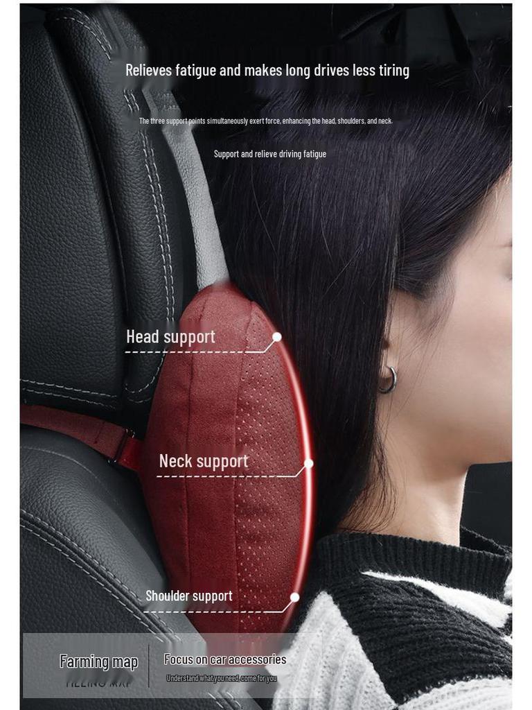 Comfortable Neck Pillow with Bio-Based Lumbar Support for Car Seats, as Used in Mercedes-Maybach.