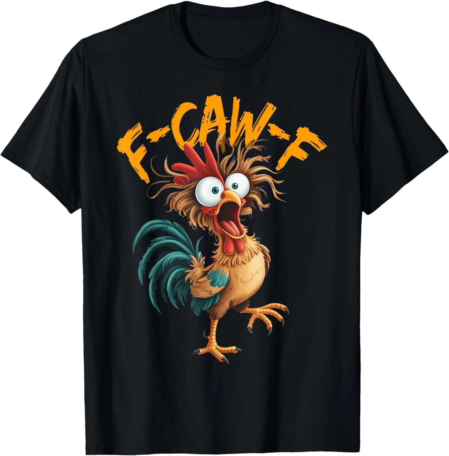 F Caw F Петух Смешная Птица Куриный Шептун Fawk Мужчины Женщины Футболка 2XL