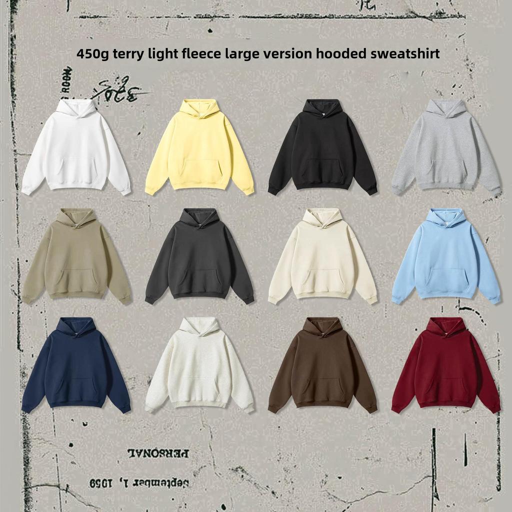 Herrenmode Marke 450G Terry Hoodie - Jugendliche lockere Passform, Herbst/Winter 2024 Kollektion